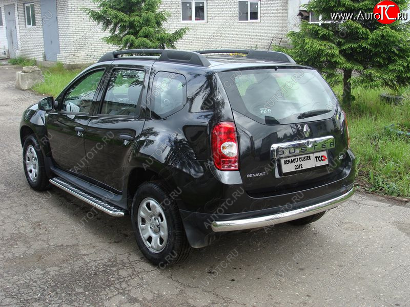 20 699 р. Защита задняя (овальная длинная 75х42 мм) ТСС Тюнинг  Renault Duster  HS (2010-2015) дорестайлинг (овальная длинная)  с доставкой в г. Кемерово