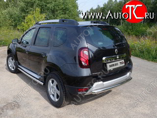 11 749 р. Защита задняя (нержавейка 60,3 мм) ТСС Тюнинг  Renault Duster  HS (2010-2015) дорестайлинг  с доставкой в г. Кемерово