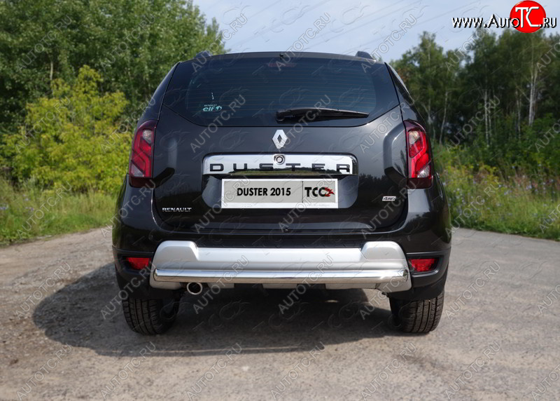 11 749 р. Защита задняя (нержавейка 60,3 мм) ТСС Тюнинг  Renault Duster  HS (2015-2021) рестайлинг  с доставкой в г. Кемерово