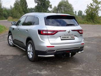 17 649 р. Защита заднего бампера (уголки, d60,3 мм) TCC  Renault Koleos  2 (2016-2025)  с доставкой в г. Кемерово. Увеличить фотографию 1