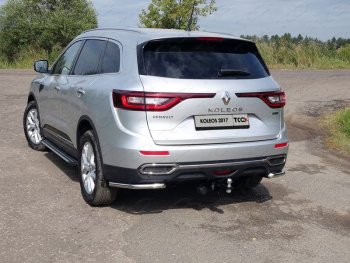 Защита заднего бампера (уголки, d42,4 мм) TCC Renault Koleos 2 (2016-2025)