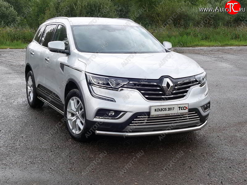 17 649 р. Защита переднего бампера нижняя d60,3 мм ТСС Тюнинг Renault Koleos 2 (2016-2025) (нержавейка)  с доставкой в г. Кемерово