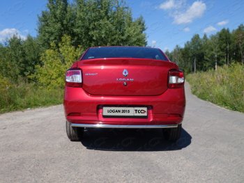 Защита задняя (нержавейка 42,4 мм), ТСС Тюнинг Renault Logan  2 (2014-2018) дорестайлинг