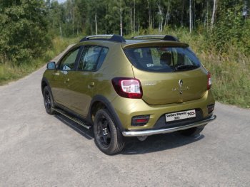 Защита задняя (нержавейка 60,3 мм) ТСС Тюнинг Renault Sandero Stepway  (B8) (2014-2018) дорестайлинг