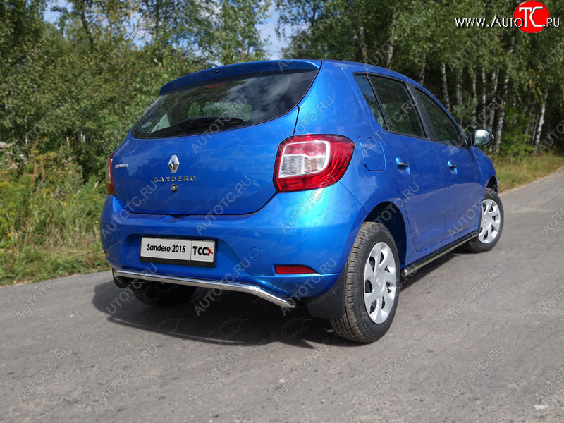 11 749 р. Защита задняя d42,4 мм ТСС Тюнинг  Renault Sandero  (B8) (2014-2018) дорестайлинг  с доставкой в г. Кемерово