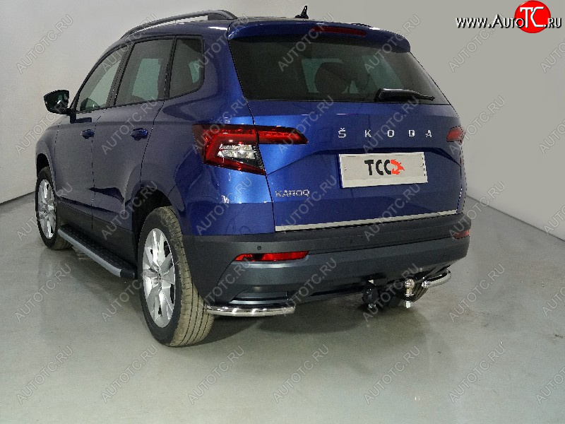 10 699 р. Защита заднего бампера (уголки, d42,4 мм) TCC  Skoda Karoq  NU7 (2020-2025) рестайлинг  с доставкой в г. Кемерово