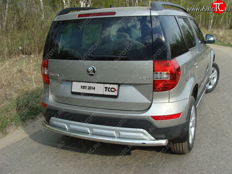 14 699 р. Защита задняя (нержавейка 60,3 мм) ТСС Тюнинг  Skoda Yeti (2013-2018)  с доставкой в г. Кемерово