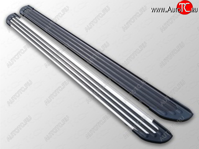 20 599 р. Пороги алюминиевые Slim Line ТСС Тюнинг SSANGYONG Actyon рестайлинг (2013-2021) (Silver)  с доставкой в г. Кемерово