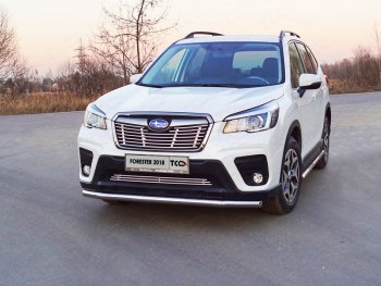 Защита переднего бампера нижняя d60,3 мм ТСС Тюнинг Subaru Forester SK/S14 дорестайлинг (2018-2021) ()