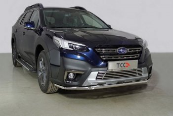 Защита переднего бампера нижняя d42,4 мм ТСС Тюнинг Subaru Outback BT универсал (2019-2025) ()