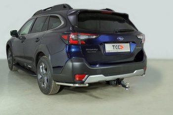 Защита заднего бампера (уголки, d42,4 мм) TCC Subaru Outback  BT (2019-2025) универсал