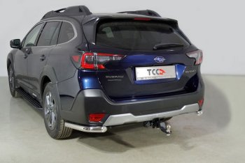 Защита заднего бампера (уголки, d60,3 мм) TCC Subaru Outback  BT (2019-2025) универсал