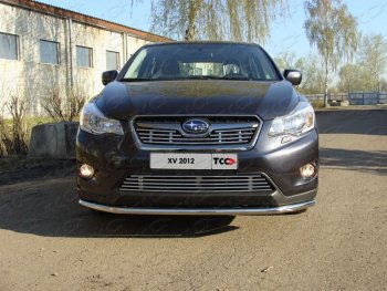 Верхняя декоративная вставка решетки радиатора ТСС Тюнинг Subaru XV  GP/G33 (2012-2016) дорестайлинг (d 12 мм)