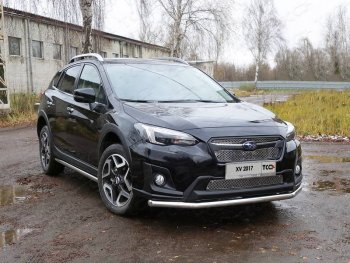 Защита переднего бампера нижняя d60,3 мм ТСС Тюнинг Subaru XV GT/G24 дорестайлинг (2017-2021) ()