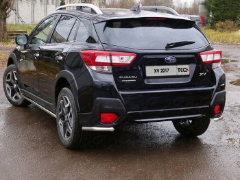 Защита заднего бампера (уголки, d42,4 мм) TCC Subaru XV  GT/G24 (2017-2021) дорестайлинг