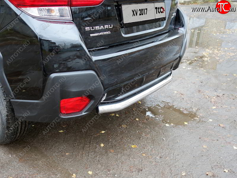 8 799 р. Защита задняя (нержавейка 60,3 мм) ТСС Тюнинг  Subaru XV  GT/G24 (2017-2021) дорестайлинг  с доставкой в г. Кемерово