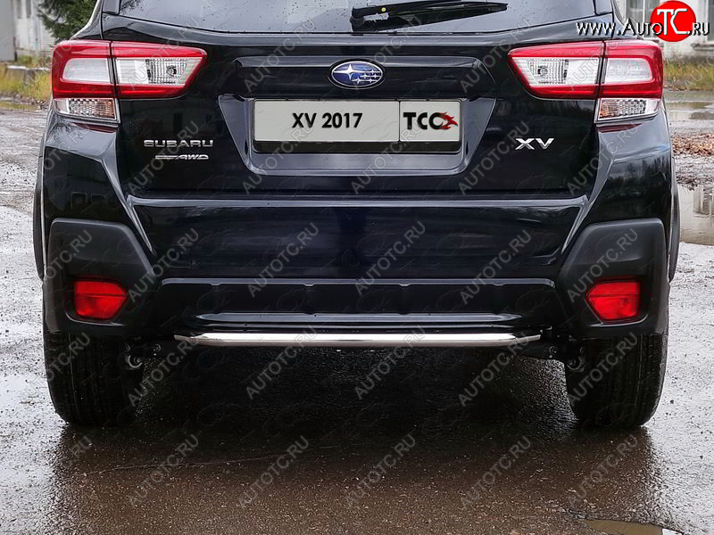 7 349 р. Защита задняя (нержавейка 42,4 мм), ТСС Тюнинг  Subaru XV  GT/G24 (2017-2021) дорестайлинг  с доставкой в г. Кемерово