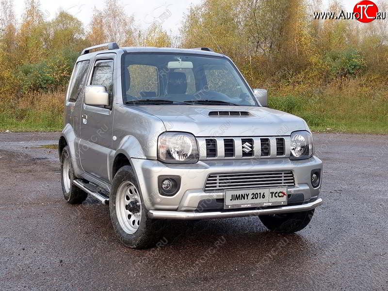 15 999 р. Защита переднего бампера нижняя d60,3 мм ТСС Тюнинг  Suzuki Jimny  JB64 (2018-2025) (нержавейка)  с доставкой в г. Кемерово