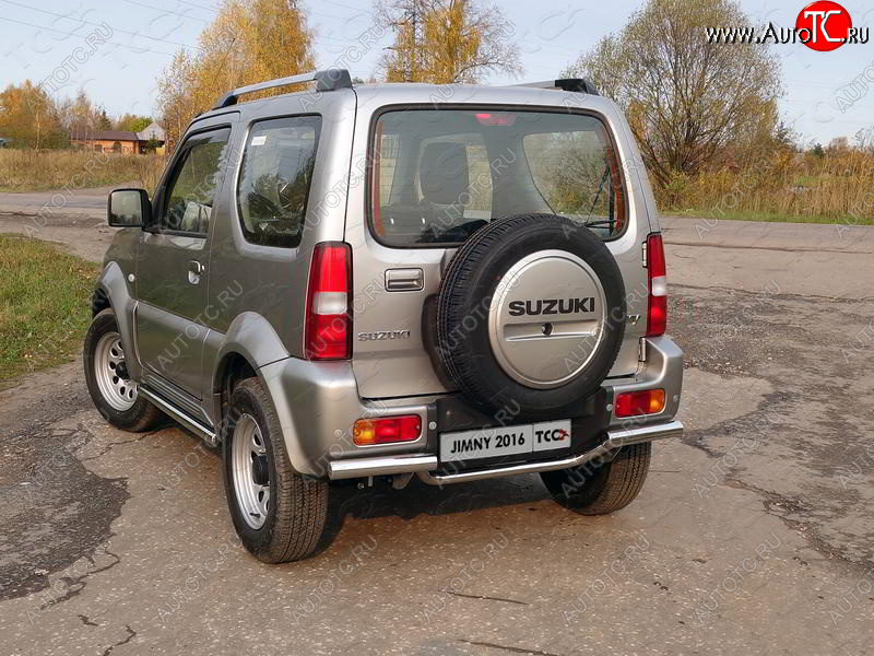 13 249 р. Защита задняя (нержавейка 42,4*60,3 мм), ТСС Тюнинг  Suzuki Jimny  JB23/JB43 (2012-2018) 2-ой рестайлинг  с доставкой в г. Кемерово