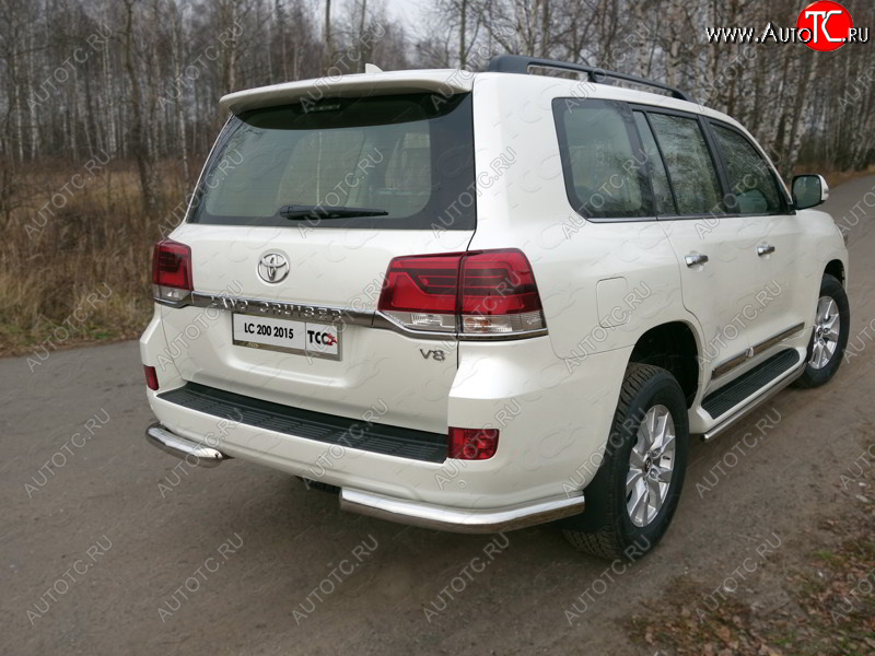 20 599 р. Защита задняя (уголки, нержавейка 76,1 мм) ТСС Тюнинг  Toyota Land Cruiser Prado  J150 (2013-2017) 1-ый рестайлинг  с доставкой в г. Кемерово