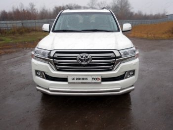 34 999 р. Защита передняя нижняя двойная 76,1*50,8 мм кроме EXECUTIVE Тюнинг  Toyota Land Cruiser  200 (2015-2021) 2-ой рестайлинг (нержавейка)  с доставкой в г. Кемерово. Увеличить фотографию 1