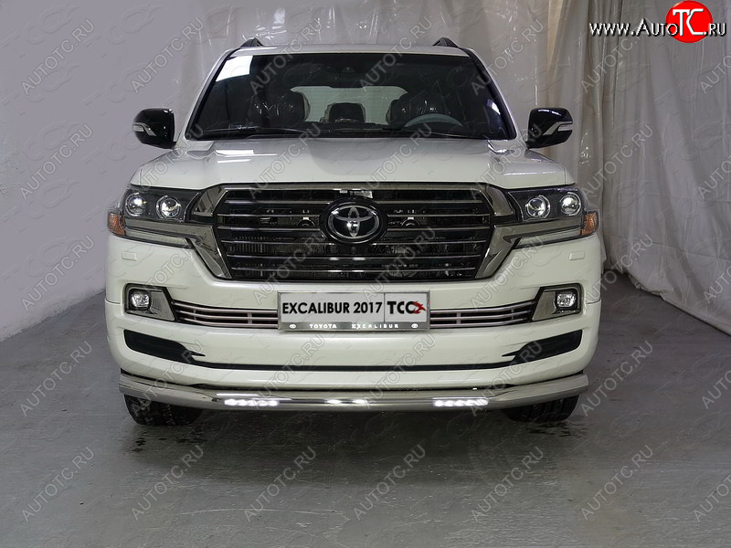 39 749 р. Защита переднего бампера нижняя с ДХО 76,1 мм ТСС Тюнинг  Toyota Land Cruiser  200 (2015-2021) 2-ой рестайлинг (EXCALIBUR )  с доставкой в г. Кемерово