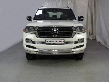 Защита передняя нижняя двойная 76,1*75 мм EXCALIBUR 2017 Тюнинг Toyota Land Cruiser 200 2-ой рестайлинг (2015-2021) (нержавейка)
