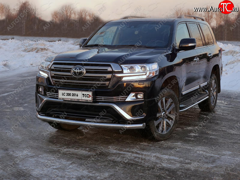 26 499 р. Защита переднего бампера нижняя d76,1 мм (EXECUTIVE) ТСС Тюнинг Toyota Land Cruiser 200 2-ой рестайлинг (2015-2021) (нержавейка)  с доставкой в г. Кемерово