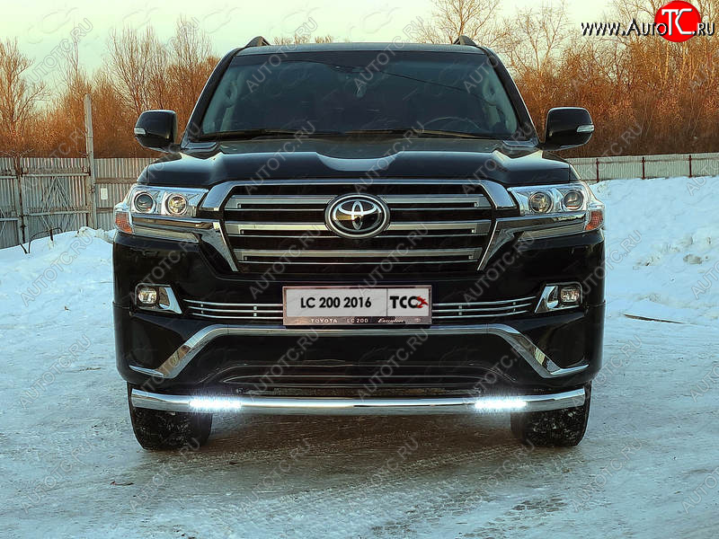 44 999 р. Защита переднего бампера нижняя с ДХО 76,1 мм ТСС Тюнинг  Toyota Land Cruiser  200 (2015-2021) 2-ой рестайлинг (EXECUTIVE)  с доставкой в г. Кемерово