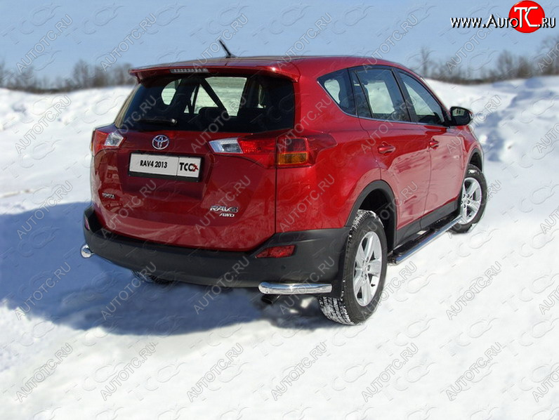 17 649 р. Защита заднего бампера (уголки, d60,3 мм) TCC  Toyota RAV4  XA40 (2015-2019) 5 дв. рестайлинг  с доставкой в г. Кемерово