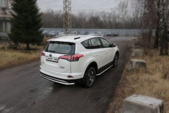 Защита задняя (центральная нержавейка 60,3 мм) ТСС Тюнинг Toyota RAV4  XA40 (2015-2019) 5 дв. рестайлинг