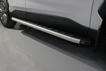 Пороги алюминиевые с пластиковой накладкой ТСС Тюнинг Toyota RAV4 XA50 5 дв. дорестайлинг (2018-2025)