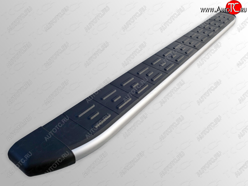 20 599 р. Пороги алюминиевые с пластиковой накладкой ТСС Тюнинг Toyota Highlander XU40 рестайлинг (2010-2013) (серые)  с доставкой в г. Кемерово