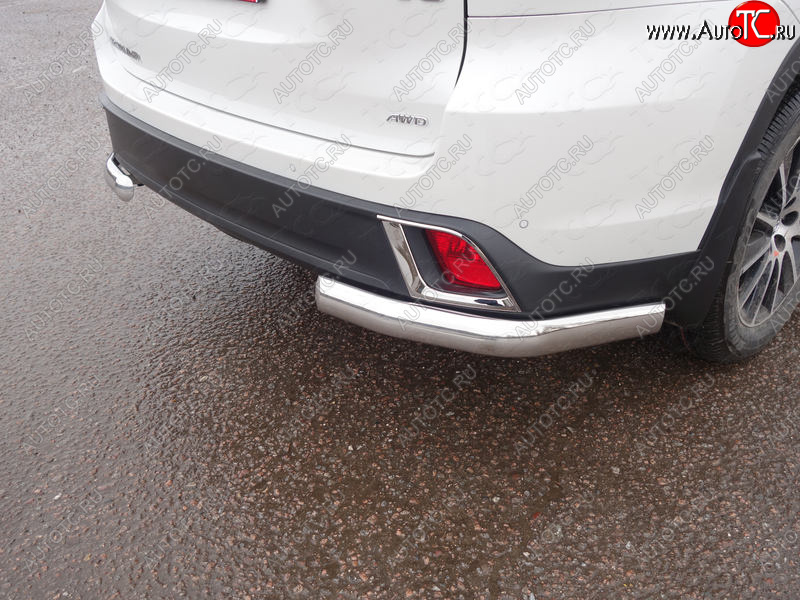 21 999 р. Защита задняя (уголки овальные 75х42 мм) ТСС Тюнинг  Toyota Highlander  XU50 (2016-2020) рестайлинг (уголки овальные)  с доставкой в г. Кемерово