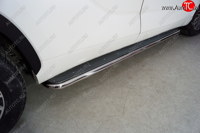 40 999 р. Пороги с площадкой 42,4 мм ТСС Тюнинг  Toyota Highlander  XU70 (2020-2025) (нержавейка)  с доставкой в г. Кемерово