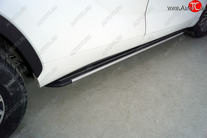 20 599 р. Пороги алюминиевые Slim Line ТСС Тюнинг Toyota Highlander XU70 (2020-2025) (Silver)  с доставкой в г. Кемерово