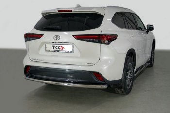 Защита задняя (нержавейка 60,3 мм) ТСС Тюнинг Toyota Highlander  XU70 (2020-2025)