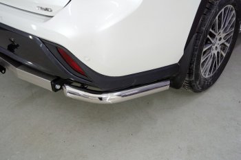 Защита заднего бампера (уголки, d60,3 мм) TCC Toyota Highlander  XU70 (2020-2025)