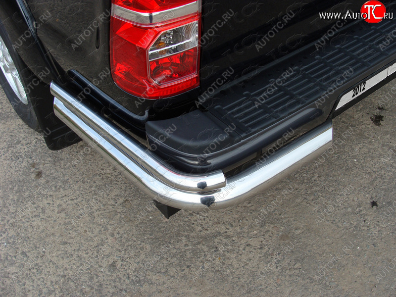 26 499 р. Защита задняя (уголки, нержавейка 76,1*42,4 мм) ТСС Тюнинг  Toyota Hilux  AN20,AN30 (2011-2016)  2-ой рестайлинг  с доставкой в г. Кемерово