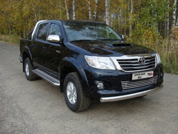 23 899 р. Защита переднего бампера овальная 75х42 мм ТСС тюнинг  Toyota Hilux  AN20,AN30 (2011-2016)  2-ой рестайлинг (нержавейка)  с доставкой в г. Кемерово. Увеличить фотографию 1