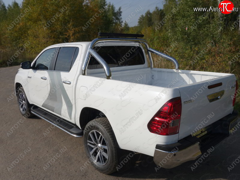 54 999 р. Защита кузова (нержавейка Ø76,1) ТСС Тюнинг  Toyota Hilux  AN120 (2016-2025) дорестайлинг, 1-ый рестайлинг, 2-ой рестайлинг (без крышки)  с доставкой в г. Кемерово