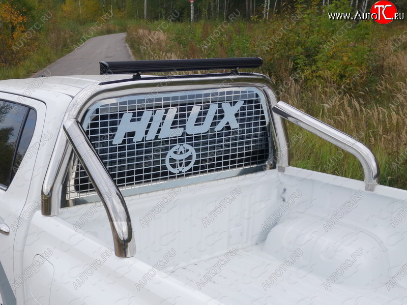 117 999 р. Защита кузова и заднего стекла (нержавейка Ø76,1) ТСС Тюнинг  Toyota Hilux  AN120 (2016-2025) дорестайлинг, 1-ый рестайлинг, 2-ой рестайлинг (без крышки, со светодиодной фарой)  с доставкой в г. Кемерово
