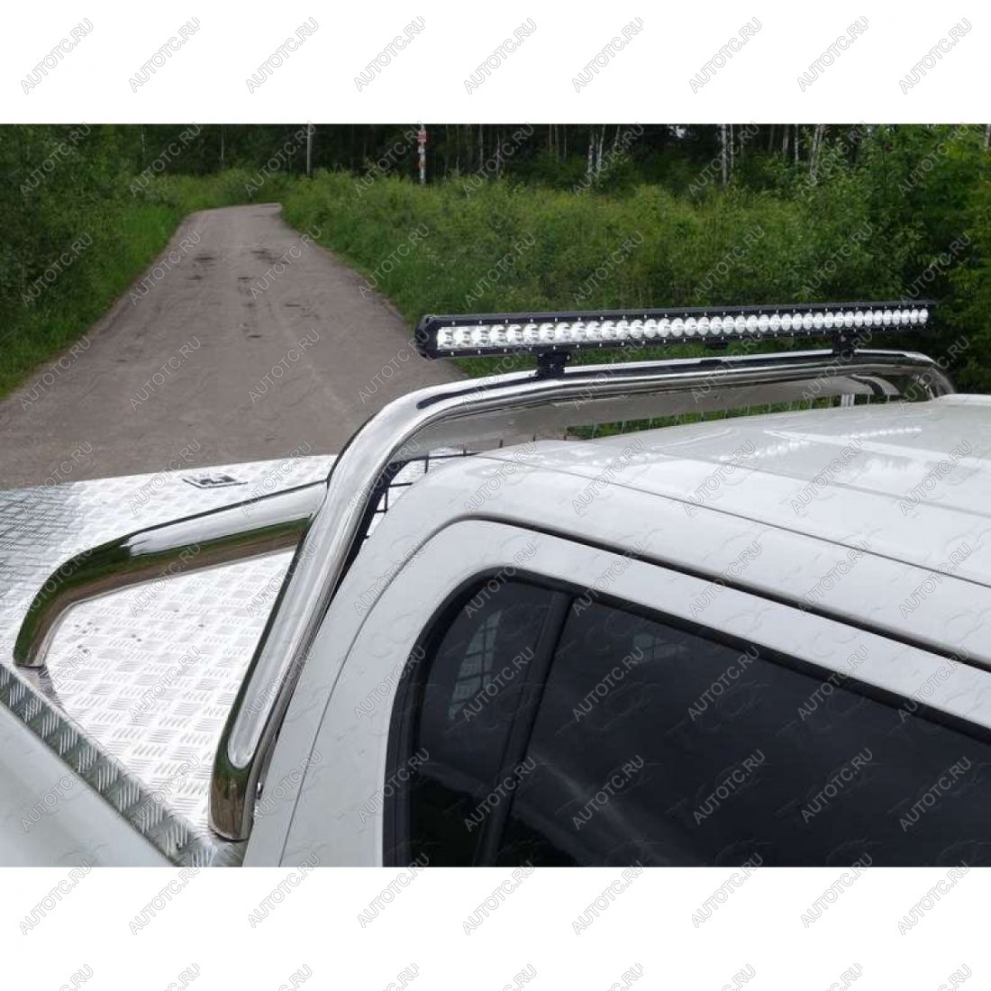 117 999 р. Защита кузова (нержавейка Ø75х42 мм) ТСС Тюнинг  Toyota Hilux  AN120 (2016-2025) дорестайлинг, 1-ый рестайлинг, 2-ой рестайлинг (без крышки, со светодиодной фарой)  с доставкой в г. Кемерово