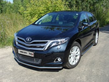 Защита переднего бампера нижняя d42,4 мм ТСС Тюнинг Toyota Venza GV10 рестайлинг (2012-2016) (нержавейка)