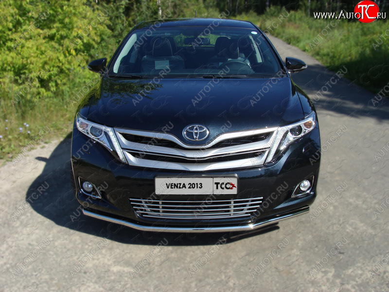 8 799 р. Декоративная вставка переднего бампера ТСС Тюнинг  Toyota Venza  GV10 (2012-2016) рестайлинг (d 12 мм)  с доставкой в г. Кемерово