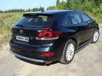 Защита задняя (центральная нержавейка 60,3 мм) ТСС Тюнинг Toyota Venza  GV10 (2012-2016) рестайлинг