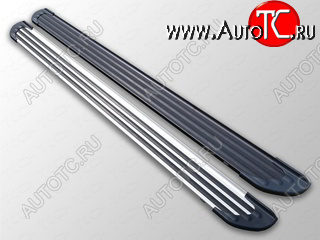 21 999 р.  Пороги алюминиевые Slim Line ТСС Тюнинг  Volkswagen Amarok (2009-2016) дорестайлинг (Black)  с доставкой в г. Кемерово