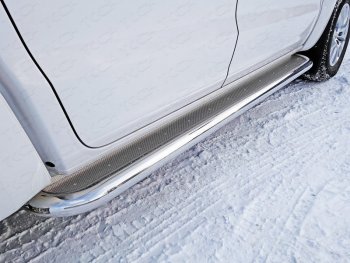 Пороги с площадкой 60,3 мм ТСС Тюнинг Volkswagen Amarok (2016-2022) рестайлинг