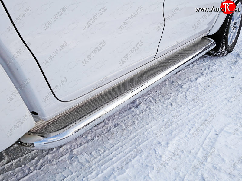 45 999 р. Пороги с площадкой 60,3 мм ТСС Тюнинг  Volkswagen Amarok (2016-2022) рестайлинг (нержавейка)  с доставкой в г. Кемерово