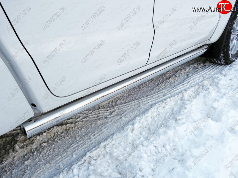 25 499 р. Защита порогов труба 76,1 мм ТСС Тюнинг  Volkswagen Amarok (2016-2022) рестайлинг (серые)  с доставкой в г. Кемерово